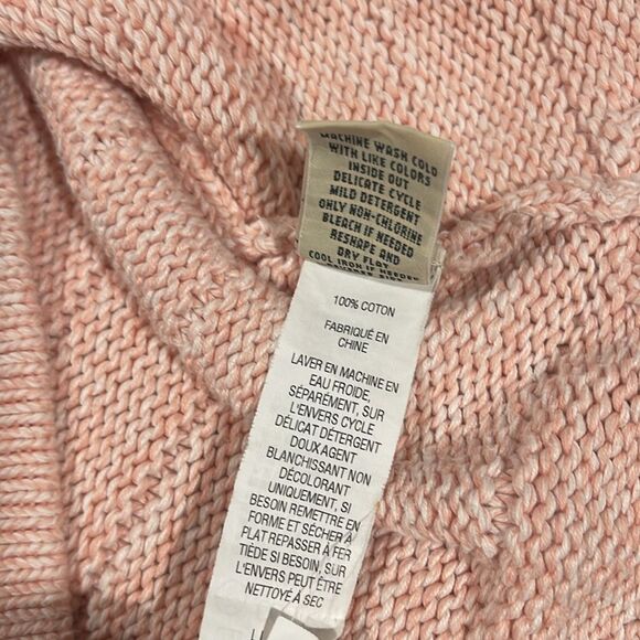 LL Bean Women’s crewneck sweater Salomon coral color size M - Picture 3 of 8